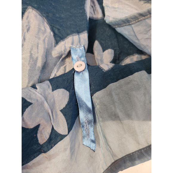 Lapis Anthropologie dress/skirt Blue with blue flowers #sundress - Picture 5 of 9